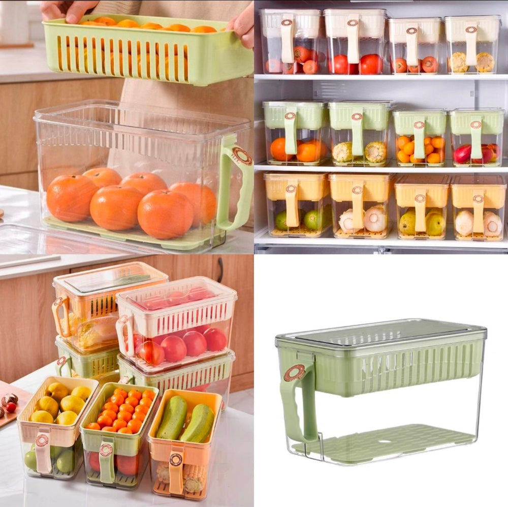 Lot de 4 Boites de rangement pour fruits et légumes