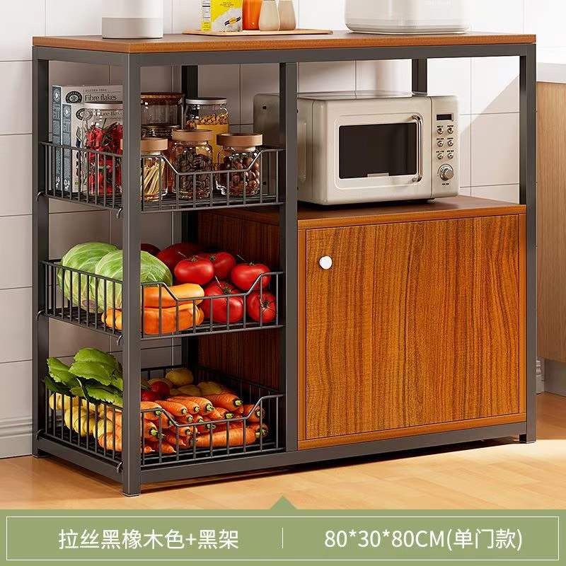 Meuble De Rangement Cuisine, Étagère De Cuisine avec Rangement Support Utilitaire sur Pied Organisateur