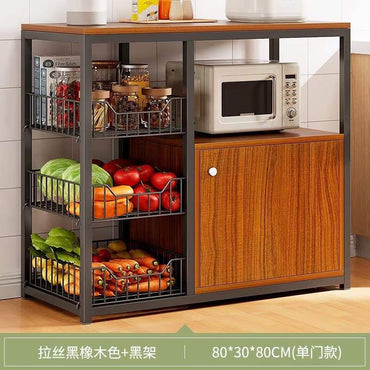 Meuble De Rangement Cuisine, Étagère De Cuisine avec Rangement Support Utilitaire sur Pied Organisateur