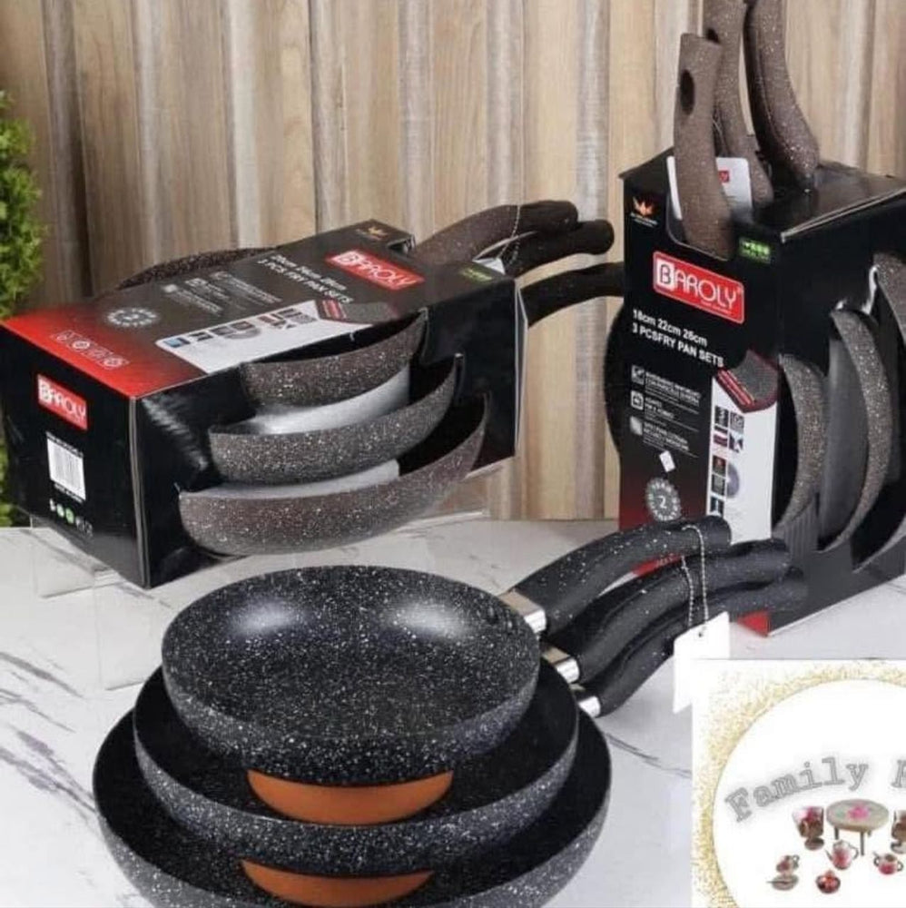 Poêle anti adessif 3 pièces