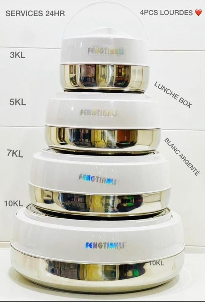 SET DE 4 BOLS ISOTHERMES FENGTIANLI BOLS ISOTHEMES 24H LUNCHBOX INOX