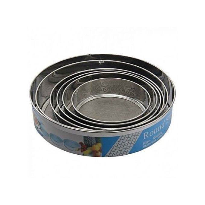 Set de 6 Passoire rond en Acier - Argenté