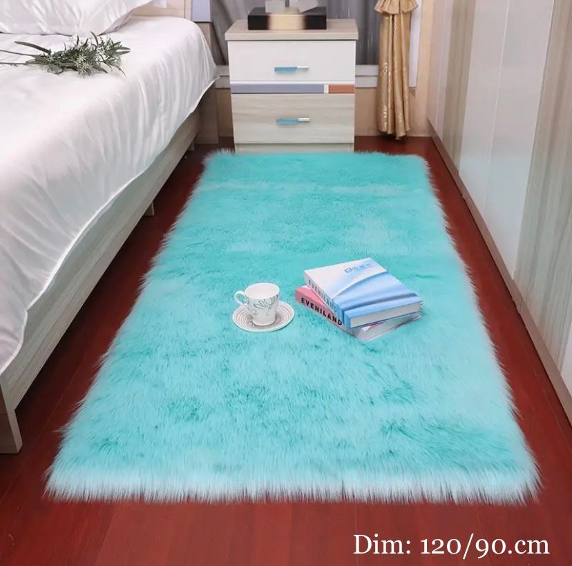 Tapis fourrure à poils longs, tapis ultra doux- multicolore