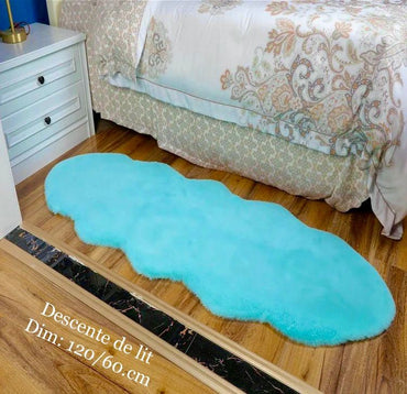 Tapis fourrure à poils longs, tapis ultra doux- multicolore