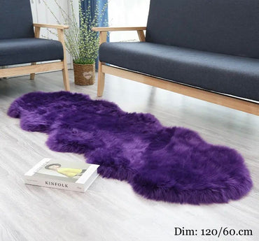 Tapis fourrure à poils longs, tapis ultra doux- multicolore