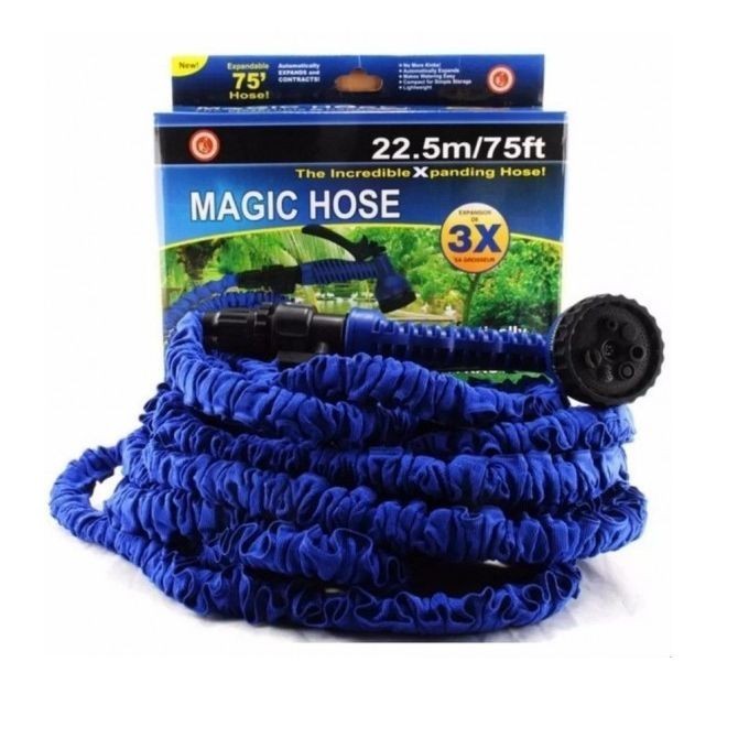 Tuyau Arrosage Extensible + Pistolet À Eau 7 Jets + Embout Universel  22M